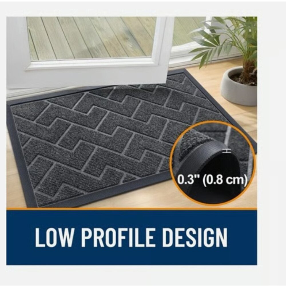 OLANLY Rug Entrance Mat Front Doormat Indoor Outdoor Heavy Duty Commercial Mats